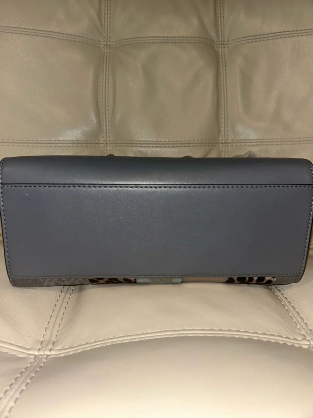 Michael Kors Carmen Heather Gray Mixed-Pattern Medium Satchel Bag Retail $628 - Picture 6 of 11